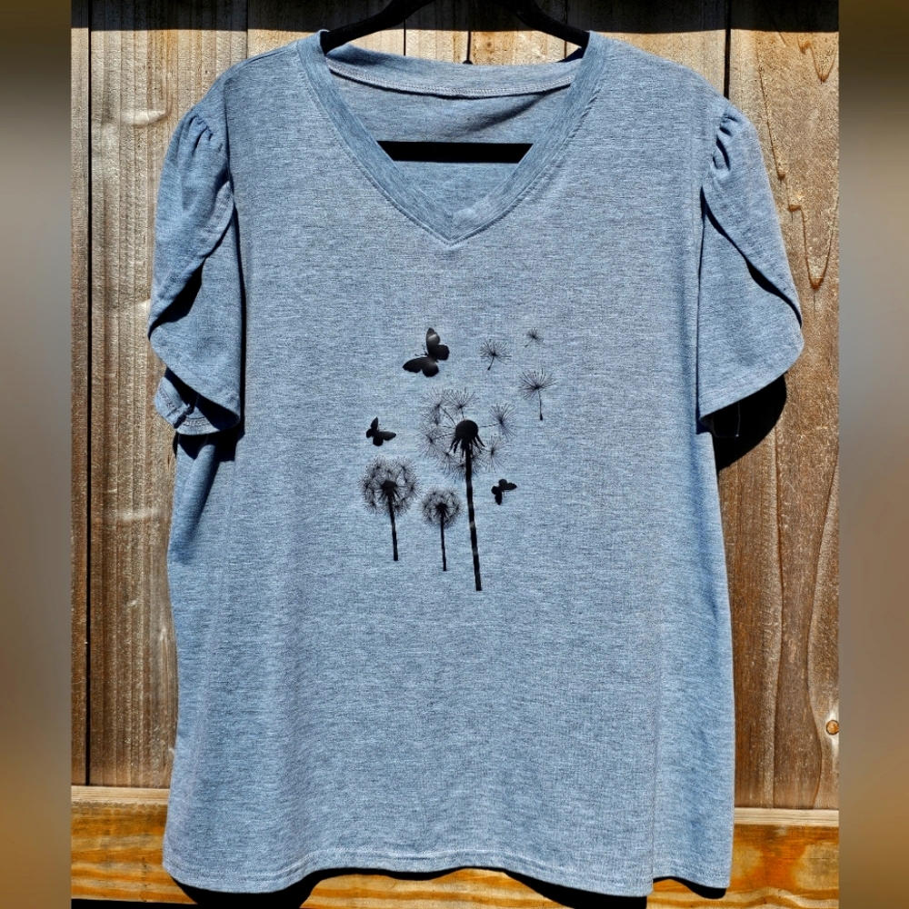 2XL Dandelion V-neck Tee